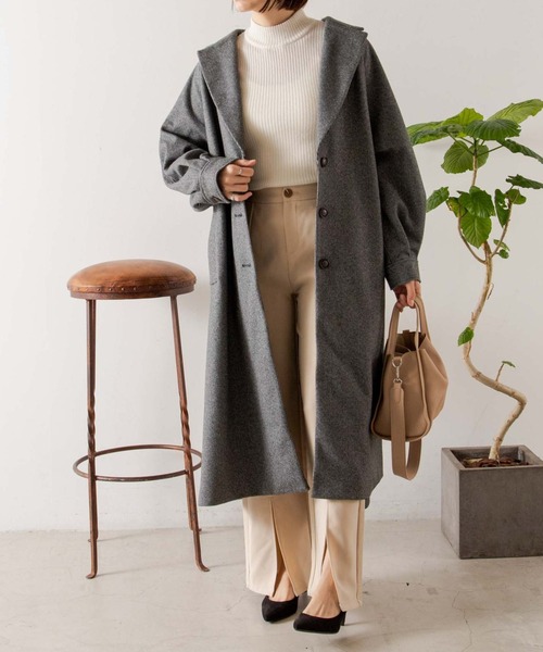 WEGO(ウィゴー)の「WEGO/ボリュームスリーブチェスターオーバーコート(チェスターコート・レディース・ブラック/ブルー/ライトベージュ/ブラック系その他2/ベージュ系その他2・SMALL/MEDIUM)」の8枚目の写真