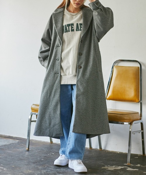 WEGO(ウィゴー)の「WEGO/ボリュームスリーブチェスターオーバーコート(チェスターコート・レディース・ブラック/ブルー/ライトベージュ/ブラック系その他2/ベージュ系その他2・SMALL/MEDIUM)」の20枚目の写真