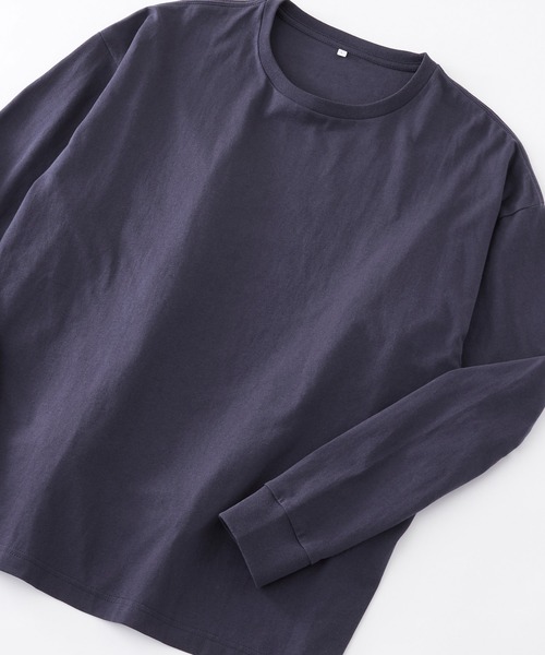 Anchor Smith（アンカー スミス）の「オーバーサイズ コットン天竺 カラー 長袖ベーシックTシャツ（Tシャツ/カットソー・メンズ・ホワイト/ブラック/ブラウン/オレンジ/ダークグレー/グリーン系その他/グレイッシュベージュ/ライトグレー/ネイビー/カーキ/グリーン/ヘザーグレー/ピンク系その他/グレイッシュブルー・S/M/XL/L）」の11枚目の写真