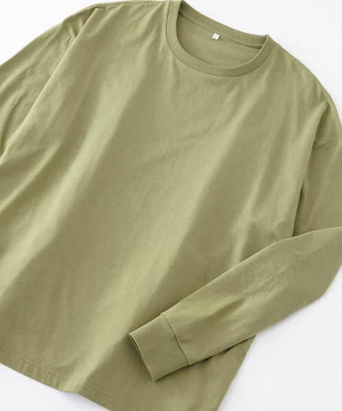 Anchor Smith（アンカー スミス）の「オーバーサイズ コットン天竺 カラー 長袖ベーシックTシャツ（Tシャツ/カットソー・メンズ・ホワイト/ブラック/ブラウン/オレンジ/ダークグレー/グリーン系その他/グレイッシュベージュ/ライトグレー/ネイビー/カーキ/グリーン/ヘザーグレー/ピンク系その他/グレイッシュブルー・S/M/XL/L）」の8枚目の写真