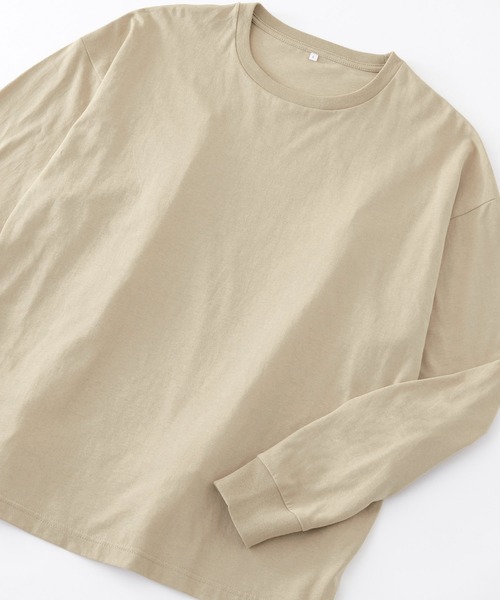 Anchor Smith（アンカー スミス）の「オーバーサイズ コットン天竺 カラー 長袖ベーシックTシャツ（Tシャツ/カットソー・メンズ・ホワイト/ブラック/ブラウン/オレンジ/ダークグレー/グリーン系その他/グレイッシュベージュ/ライトグレー/ネイビー/カーキ/グリーン/ヘザーグレー/ピンク系その他/グレイッシュブルー・S/M/XL/L）」の7枚目の写真