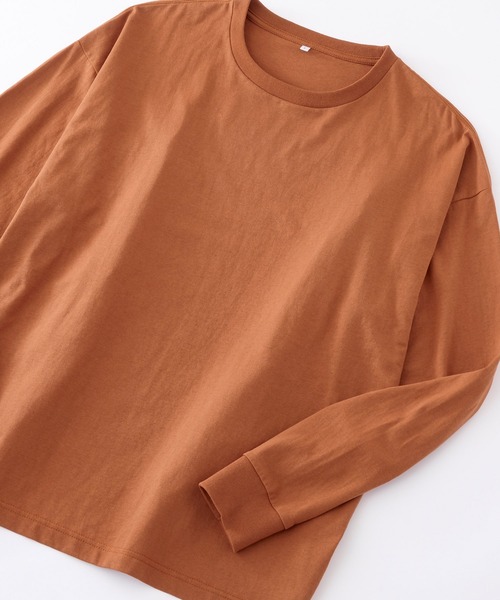 Anchor Smith（アンカー スミス）の「オーバーサイズ コットン天竺 カラー 長袖ベーシックTシャツ（Tシャツ/カットソー・メンズ・ホワイト/ブラック/ブラウン/オレンジ/ダークグレー/グリーン系その他/グレイッシュベージュ/ライトグレー/ネイビー/カーキ/グリーン/ヘザーグレー/ピンク系その他/グレイッシュブルー・S/M/XL/L）」の14枚目の写真