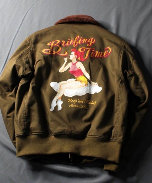 AVIREX(アヴィレックス)の「タイプ B-10 ブリーフィング タイム/TYPE B-10 BRIEFING TIME/アヴィレックス/AVIREX(ミリタリージャケット・メンズ・カーキ・44/40/38/42)」の13枚目の写真