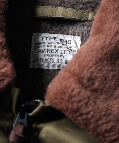 AVIREX(アヴィレックス)の「タイプ B-10 ブリーフィング タイム/TYPE B-10 BRIEFING TIME/アヴィレックス/AVIREX(ミリタリージャケット・メンズ・カーキ・44/40/38/42)」の2枚目の写真