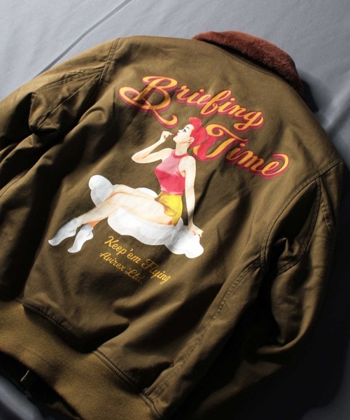 AVIREX(アヴィレックス)の「タイプ B-10 ブリーフィング タイム/TYPE B-10 BRIEFING TIME/アヴィレックス/AVIREX(ミリタリージャケット・メンズ・カーキ・44/40/38/42)」の11枚目の写真