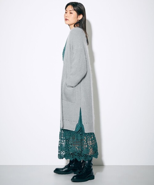 Diagram(ダイアグラム)の「【LIFE STYLE WEAR】モヘヤ畦ニットカーディガン-D(カーディガン/ボレロ・レディース・サックスブルー・36)」の10枚目の写真