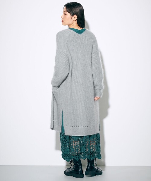 Diagram(ダイアグラム)の「【LIFE STYLE WEAR】モヘヤ畦ニットカーディガン-D(カーディガン/ボレロ・レディース・サックスブルー・36)」の9枚目の写真