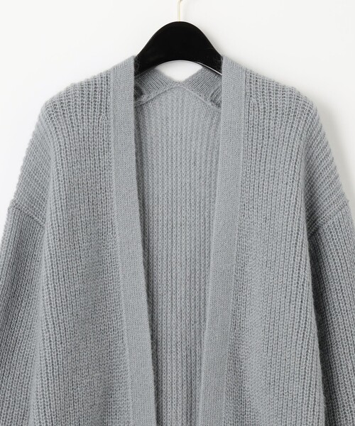 Diagram(ダイアグラム)の「【LIFE STYLE WEAR】モヘヤ畦ニットカーディガン-D(カーディガン/ボレロ・レディース・サックスブルー・36)」の7枚目の写真