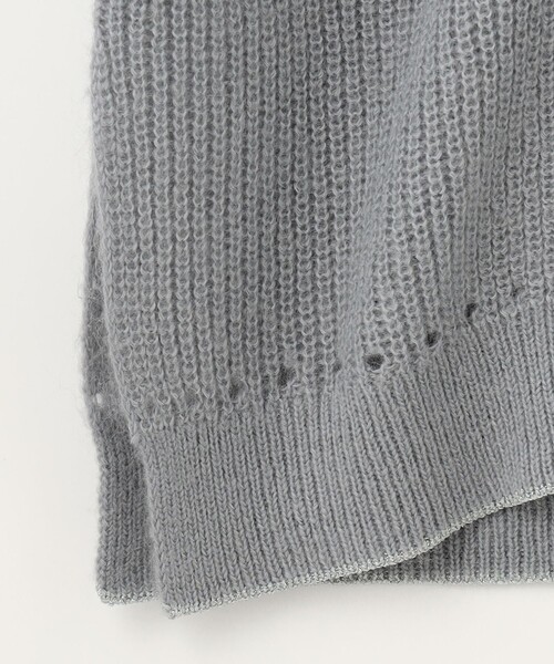 Diagram(ダイアグラム)の「【LIFE STYLE WEAR】モヘヤ畦ニットカーディガン-D(カーディガン/ボレロ・レディース・サックスブルー・36)」の5枚目の写真