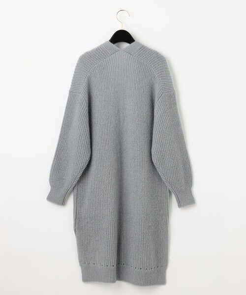 Diagram(ダイアグラム)の「【LIFE STYLE WEAR】モヘヤ畦ニットカーディガン-D(カーディガン/ボレロ・レディース・サックスブルー・36)」の4枚目の写真