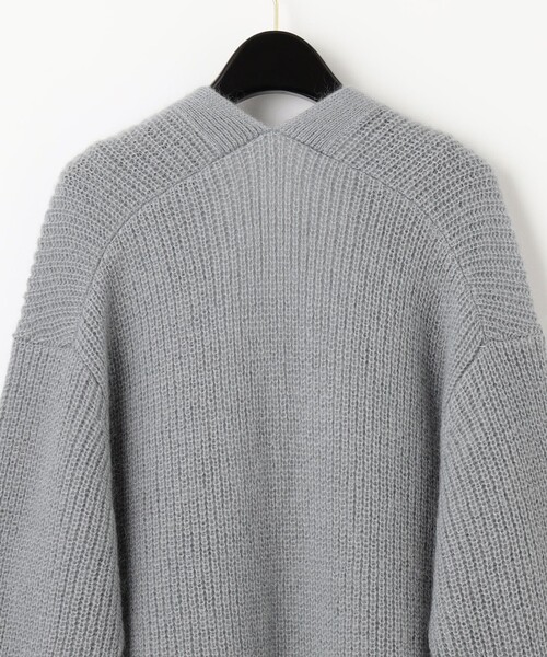 Diagram(ダイアグラム)の「【LIFE STYLE WEAR】モヘヤ畦ニットカーディガン-D(カーディガン/ボレロ・レディース・サックスブルー・36)」の3枚目の写真