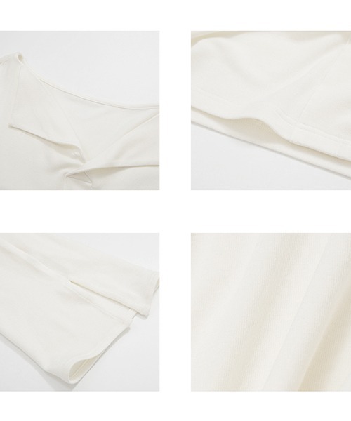 UNSPOKEN(アンスポクン)の「【UNSPOKEN】Small lapel collar contrast button tops UQ21S036(シャツ/ブラウス・レディース・ブラック/ホワイト・L/M/S)」の16枚目の写真