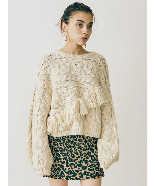 EVRIS（エヴリス）の「アニマルパターンミニスカート（スカート・レディース・ブラウン/その他1・SMALL/MEDIUM）」の4枚目の写真