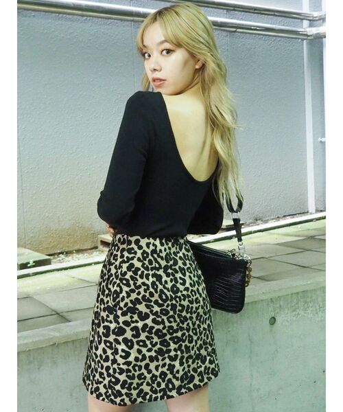 EVRIS（エヴリス）の「アニマルパターンミニスカート（スカート・レディース・ブラウン/その他1・SMALL/MEDIUM）」の8枚目の写真