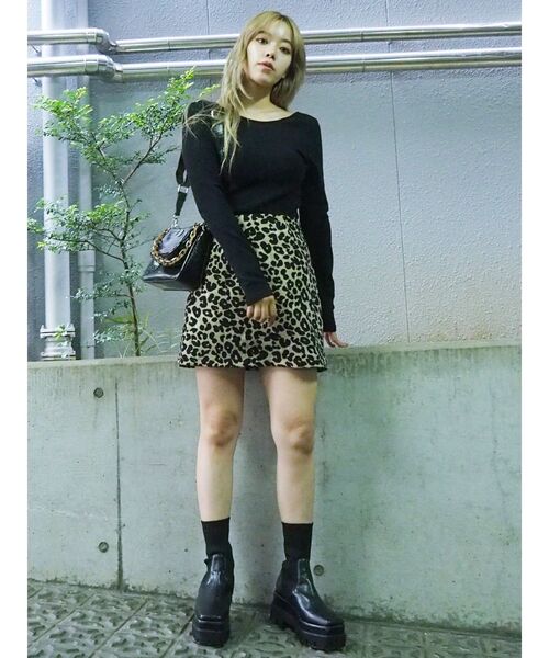 EVRIS（エヴリス）の「アニマルパターンミニスカート（スカート・レディース・ブラウン/その他1・SMALL/MEDIUM）」の10枚目の写真