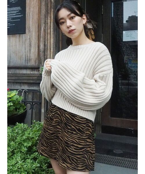 EVRIS（エヴリス）の「アニマルパターンミニスカート（スカート・レディース・ブラウン/その他1・SMALL/MEDIUM）」の11枚目の写真