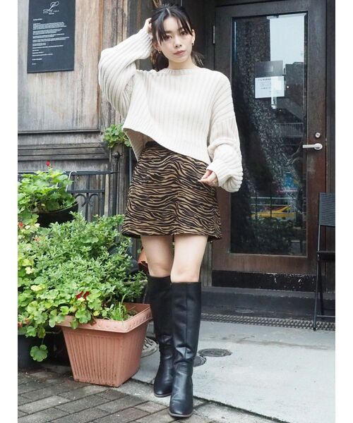 EVRIS（エヴリス）の「アニマルパターンミニスカート（スカート・レディース・ブラウン/その他1・SMALL/MEDIUM）」の15枚目の写真