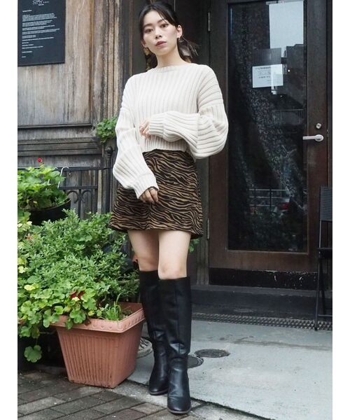 EVRIS（エヴリス）の「アニマルパターンミニスカート（スカート・レディース・ブラウン/その他1・SMALL/MEDIUM）」の16枚目の写真