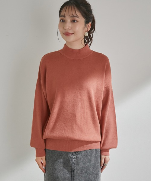 VIS（ビス）の「さり気なくキラっと。バックポイントパール釦ハイネックニットプルオーバー（ニット/セーター・レディース・ホワイト/ブラック/ライトグリーン/ピンク系その他・FREE）」の22枚目の写真