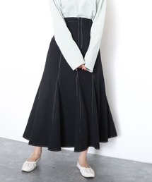 配色ステッチマーメイドスカート