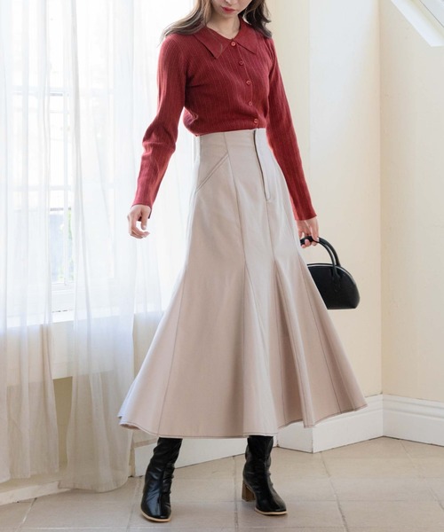 archives（アルシーヴ）の「配色ステッチマーメイドスカート（スカート・レディース・モカ/アイボリー/ブラック/グリーン・MEDIUM）」の22枚目の写真