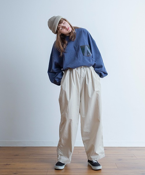 Universal Style Wear（ユニバーサルスタイルウェア）の「Universal Style Wear ポケット リメイク ロンT（Tシャツ/カットソー・メンズ・ネイビー/カーキ/スミクロ/ワイン・LARGE/X-LARGE/MEDIUM）」の7枚目の写真