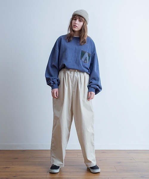 Universal Style Wear（ユニバーサルスタイルウェア）の「Universal Style Wear ポケット リメイク ロンT（Tシャツ/カットソー・メンズ・ネイビー/カーキ/スミクロ/ワイン・LARGE/X-LARGE/MEDIUM）」の8枚目の写真
