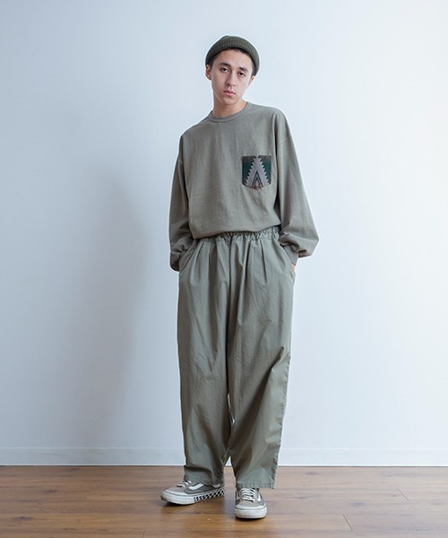 Universal Style Wear（ユニバーサルスタイルウェア）の「Universal Style Wear ポケット リメイク ロンT（Tシャツ/カットソー・メンズ・ネイビー/カーキ/スミクロ/ワイン・LARGE/X-LARGE/MEDIUM）」の10枚目の写真