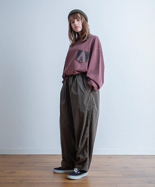 Universal Style Wear（ユニバーサルスタイルウェア）の「Universal Style Wear ポケット リメイク ロンT（Tシャツ/カットソー・メンズ・ネイビー/カーキ/スミクロ/ワイン・LARGE/X-LARGE/MEDIUM）」の11枚目の写真