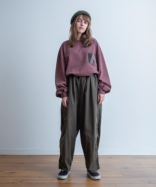 Universal Style Wear（ユニバーサルスタイルウェア）の「Universal Style Wear ポケット リメイク ロンT（Tシャツ/カットソー・メンズ・ネイビー/カーキ/スミクロ/ワイン・LARGE/X-LARGE/MEDIUM）」の12枚目の写真