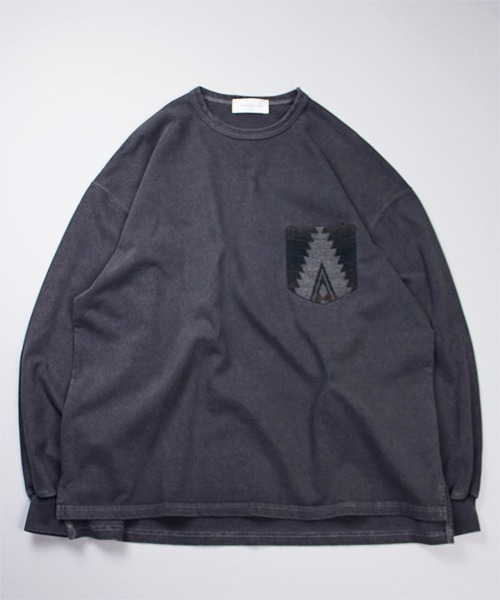 Universal Style Wear（ユニバーサルスタイルウェア）の「Universal Style Wear ポケット リメイク ロンT（Tシャツ/カットソー・メンズ・ネイビー/カーキ/スミクロ/ワイン・LARGE/X-LARGE/MEDIUM）」の13枚目の写真