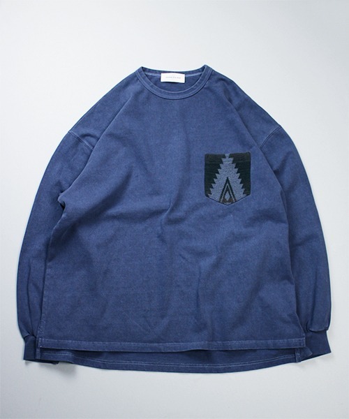 Universal Style Wear（ユニバーサルスタイルウェア）の「Universal Style Wear ポケット リメイク ロンT（Tシャツ/カットソー・メンズ・ネイビー/カーキ/スミクロ/ワイン・LARGE/X-LARGE/MEDIUM）」の18枚目の写真