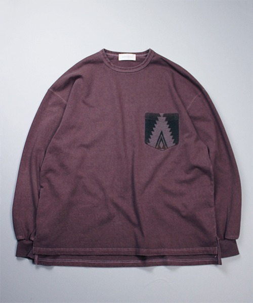 Universal Style Wear（ユニバーサルスタイルウェア）の「Universal Style Wear ポケット リメイク ロンT（Tシャツ/カットソー・メンズ・ネイビー/カーキ/スミクロ/ワイン・LARGE/X-LARGE/MEDIUM）」の20枚目の写真