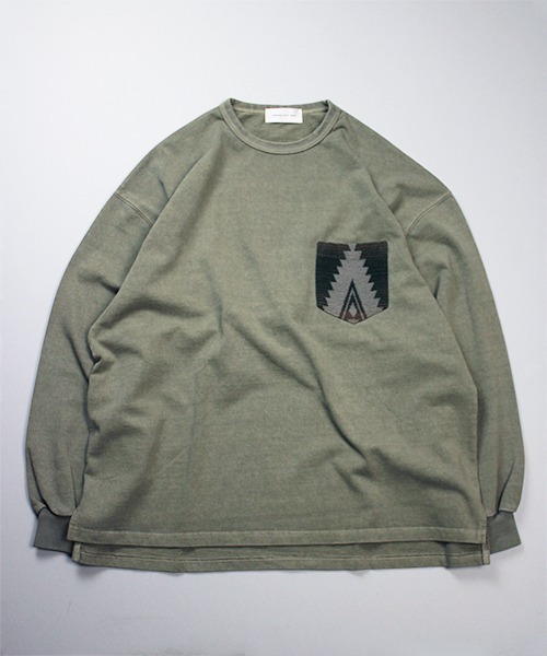 Universal Style Wear（ユニバーサルスタイルウェア）の「Universal Style Wear ポケット リメイク ロンT（Tシャツ/カットソー・メンズ・ネイビー/カーキ/スミクロ/ワイン・LARGE/X-LARGE/MEDIUM）」の22枚目の写真