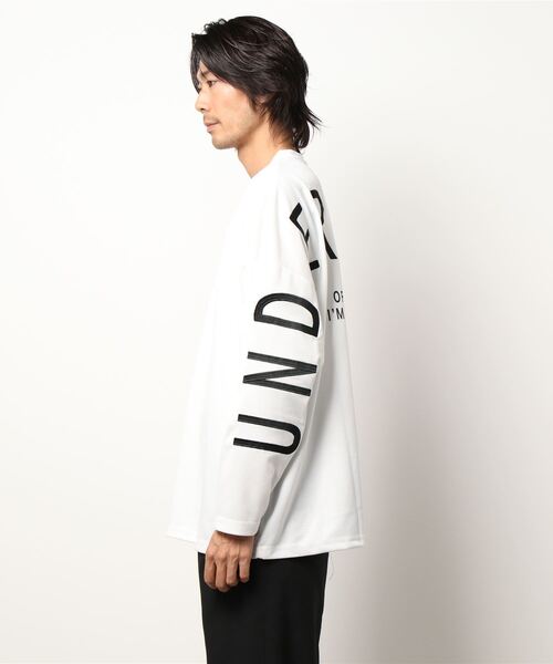 semantic design（セマンティックデザイン）の「セマンティックデザイン/semantic design アーチロゴ クルーネック長袖ビッグプルオーバーTシャツ（Tシャツ/カットソー・メンズ・ベージュ/ブラック/ホワイト・MEDIUM/LARGE/X-LARGE）」の4枚目の写真