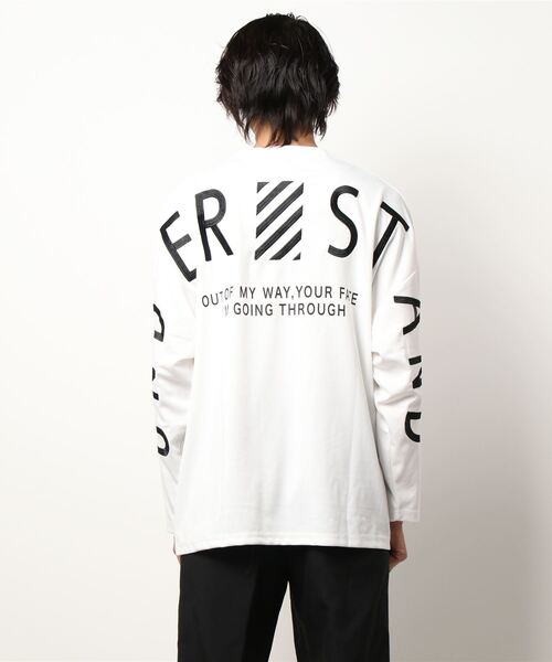 semantic design（セマンティックデザイン）の「セマンティックデザイン/semantic design アーチロゴ クルーネック長袖ビッグプルオーバーTシャツ（Tシャツ/カットソー・メンズ・ベージュ/ブラック/ホワイト・MEDIUM/LARGE/X-LARGE）」の5枚目の写真