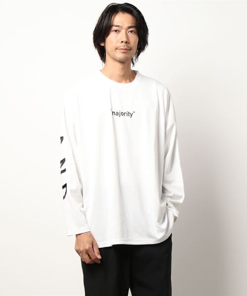 semantic design（セマンティックデザイン）の「セマンティックデザイン/semantic design アーチロゴ クルーネック長袖ビッグプルオーバーTシャツ（Tシャツ/カットソー・メンズ・ベージュ/ブラック/ホワイト・MEDIUM/LARGE/X-LARGE）」の8枚目の写真