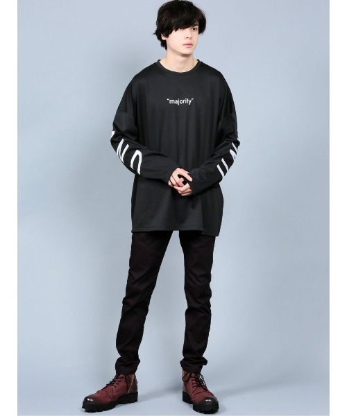 semantic design（セマンティックデザイン）の「セマンティックデザイン/semantic design アーチロゴ クルーネック長袖ビッグプルオーバーTシャツ（Tシャツ/カットソー・メンズ・ベージュ/ブラック/ホワイト・MEDIUM/LARGE/X-LARGE）」の19枚目の写真