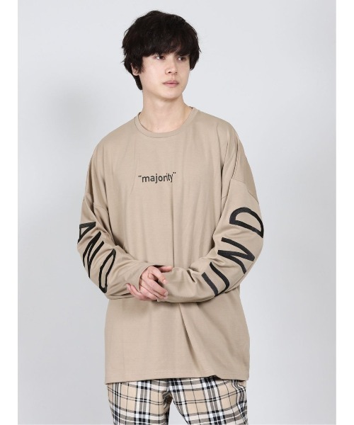 semantic design（セマンティックデザイン）の「セマンティックデザイン/semantic design アーチロゴ クルーネック長袖ビッグプルオーバーTシャツ（Tシャツ/カットソー・メンズ・ベージュ/ブラック/ホワイト・MEDIUM/LARGE/X-LARGE）」の10枚目の写真