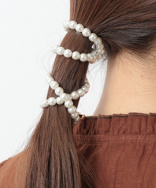 Heather（ヘザー）の「ビーズポニーワイヤー　239646（その他ヘアアクセサリー・レディース・ホワイト系その他・ONE SIZE）」の2枚目の写真