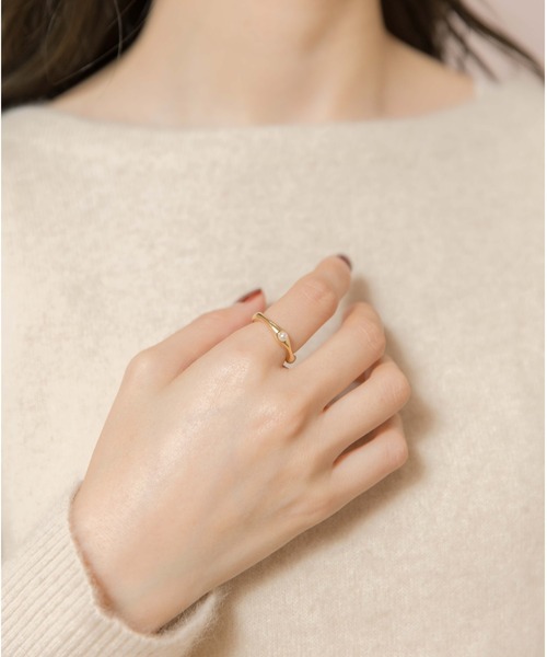 flower（フラワー）の「プチパールリング（リング・レディース・ゴールド・FREE）」の2枚目の写真