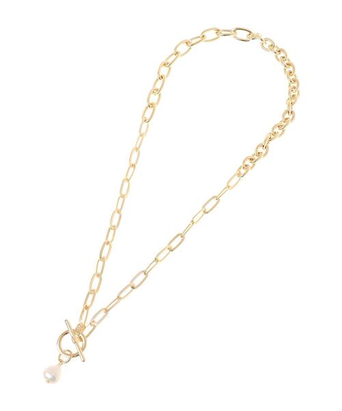 INGNI(イング)の「トグルチェーンポイントパールネックレス(ネックレス・レディース・ゴールド/シルバー・ONE SIZE)」の3枚目の写真