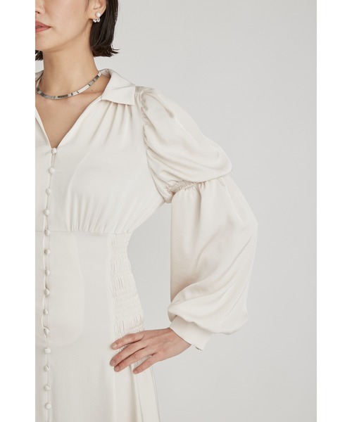 セルフォード　ハンカチヘムワンピース セルフォード ハンカチヘムサテンワンピース ライトピンク 38