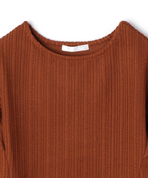 NICOLE white（ニコルホワイト）の「カットジャガード 袖フリルプルオーバー（Tシャツ/カットソー・レディース・グリーン/ブラウン/ブラック・FREE）」の10枚目の写真