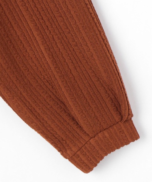 NICOLE white（ニコルホワイト）の「カットジャガード 袖フリルプルオーバー（Tシャツ/カットソー・レディース・グリーン/ブラウン/ブラック・FREE）」の11枚目の写真