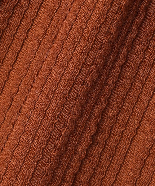 NICOLE white（ニコルホワイト）の「カットジャガード 袖フリルプルオーバー（Tシャツ/カットソー・レディース・グリーン/ブラウン/ブラック・FREE）」の13枚目の写真