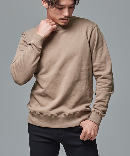 Goodwear(グッドウェア)の「『Goodwear/グッドウェア』WEB別注 USAコットンクルーネック長袖裏毛トレーナー(スウェット・メンズ・ブラック/ベージュ/グレー/オフホワイト/カーキ/チャコールグレー/ネイビー/グレイッシュベージュ・S/M/L/XL)」の5枚目の写真