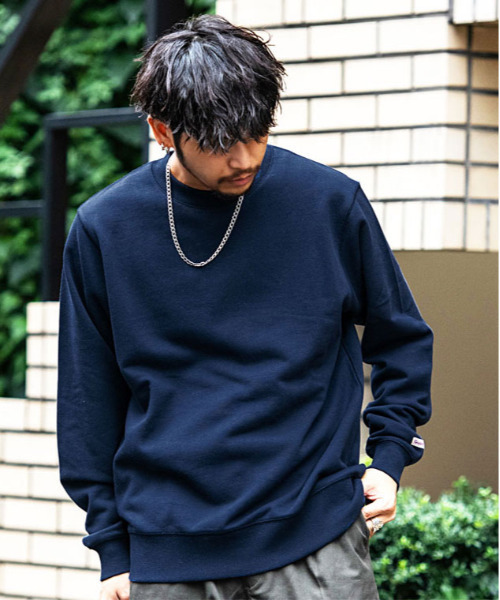 Goodwear(グッドウェア)の「『Goodwear/グッドウェア』WEB別注 USAコットンクルーネック長袖裏毛トレーナー(スウェット・メンズ・ブラック/ベージュ/グレー/オフホワイト/カーキ/チャコールグレー/ネイビー/グレイッシュベージュ・S/M/L/XL)」の8枚目の写真