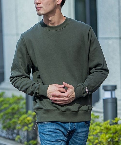 Goodwear(グッドウェア)の「『Goodwear/グッドウェア』WEB別注 USAコットンクルーネック長袖裏毛トレーナー(スウェット・メンズ・ブラック/ベージュ/グレー/オフホワイト/カーキ/チャコールグレー/ネイビー/グレイッシュベージュ・S/M/L/XL)」の7枚目の写真