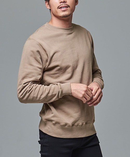 Goodwear(グッドウェア)の「『Goodwear/グッドウェア』WEB別注 USAコットンクルーネック長袖裏毛トレーナー(スウェット・メンズ・ブラック/ベージュ/グレー/オフホワイト/カーキ/チャコールグレー/ネイビー/グレイッシュベージュ・S/M/L/XL)」の9枚目の写真